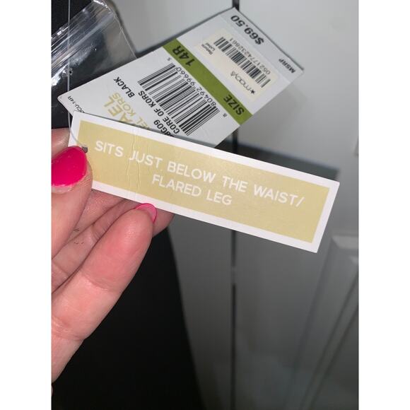 NWT Michael Kors Women's‎ Black Flared Leg Pants Size 14 Casual - Picture 3 of 9